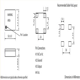 MTI-milliren衛(wèi)星通信晶振,405系列溫補振蕩器,5032mm歐美晶振