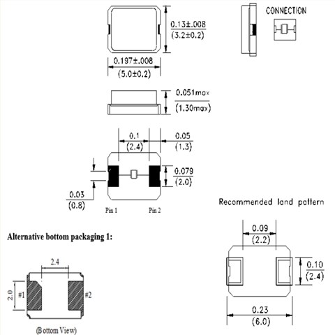 ELM3-12.000MHz-30-R80-D4Y-T,5032mm,ELM3,艾爾12M晶振
